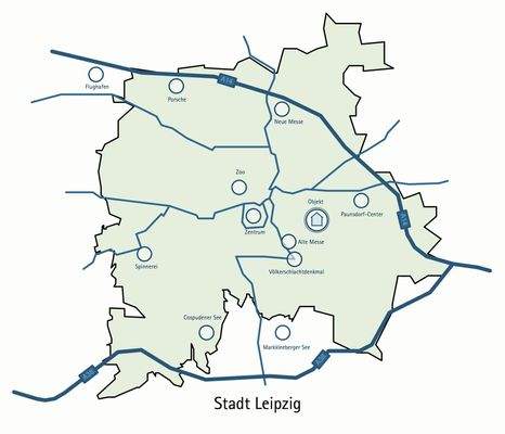 Karte Leipzig
