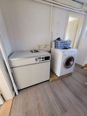 Platz für die Heizung und die Wäsche