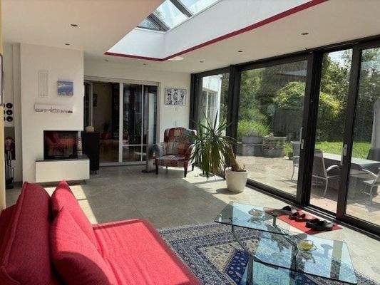 Kamin im Wintergarten