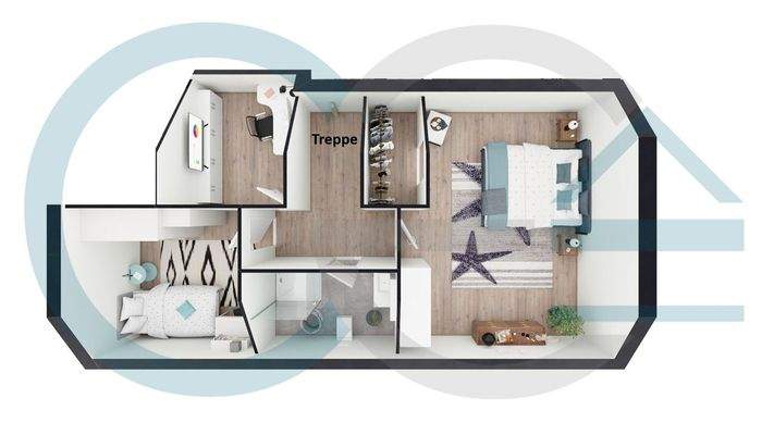 3D Grundriss WHG OG RE 