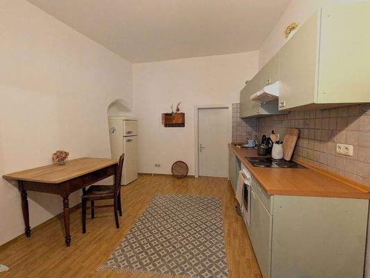 Wohnküche im Anschluss an das Wohnzimmer