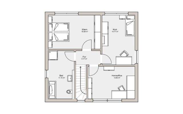 Grundriss Obergeschoss