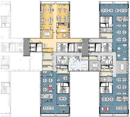 Grundriss Regelgeschoss - Open-Space