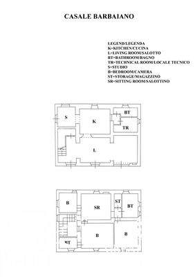 Typisches Bauernhaus mit Swimmingpool, Nebengebäude, Garten mit Olivenhain in Ortsnähe