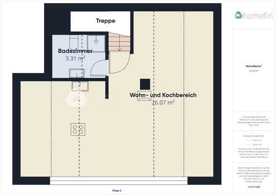 A3) Grundriss DG-Studio (Fläche)