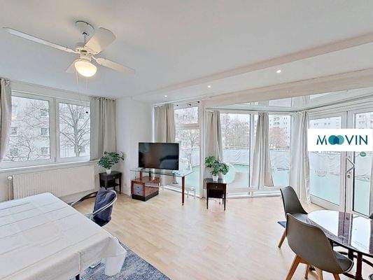 Ansicht I: Wohn- und Esszimmer