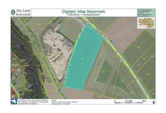 Orthofoto und Katasterplan