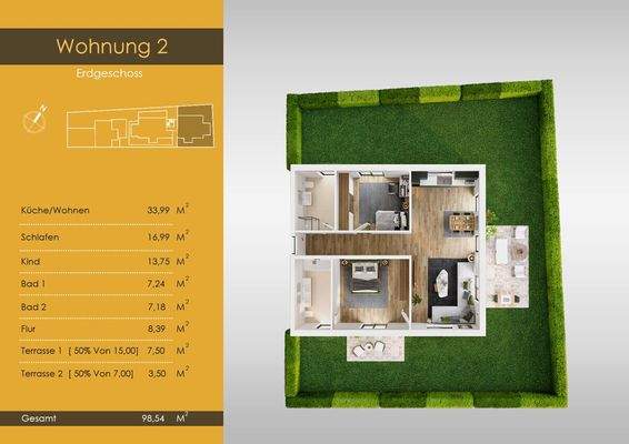 Grundriss Wohnung 2
