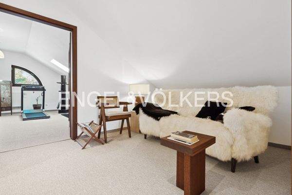 Chill out area im Dachgeschoss