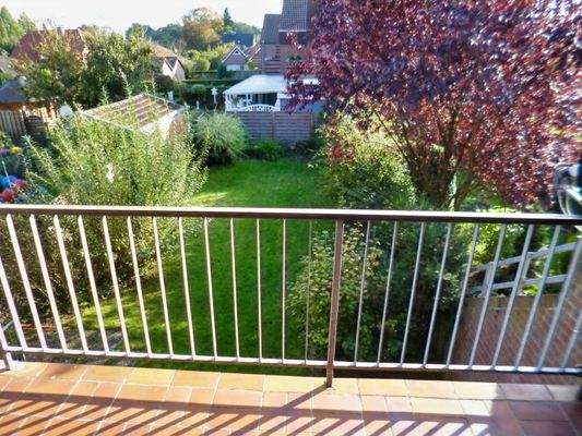 Gartenansicht vom Balkon