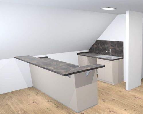 Visualisierung Küche schräg