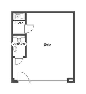 Grundriss Skizze Büro