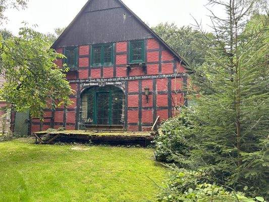 Der schöne Giebel des Fachwerkhauses