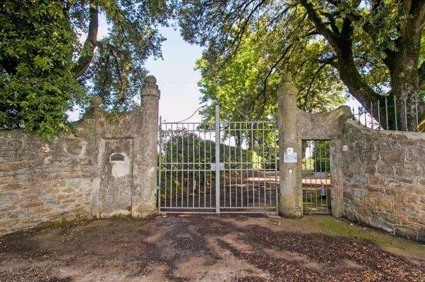Villa mit Swimmingpool, Gästehaus, Nebengebäude und Land mit Weinberg und Olivenhain