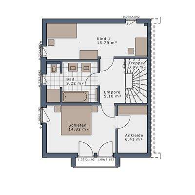 Grundriss Obergeschoss