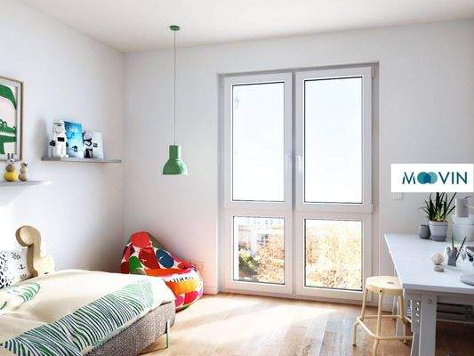 Ansicht I: Schlafzimmer II (Visualisierung)