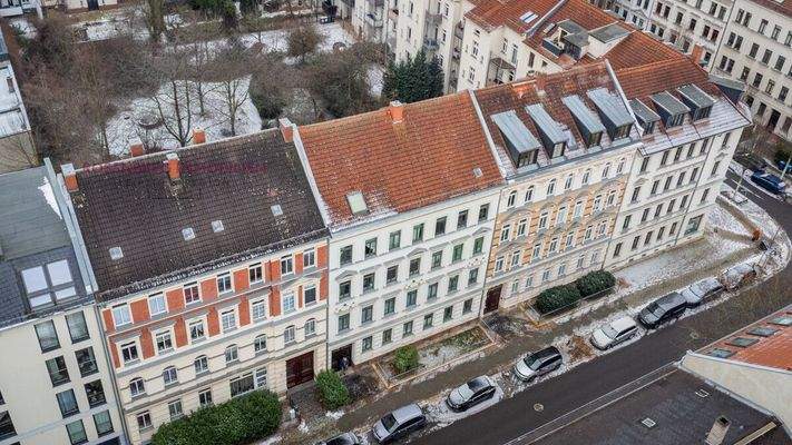 Immobilie in Leipzig / Gohlis zu vermieten_Luftbild Straßenseite