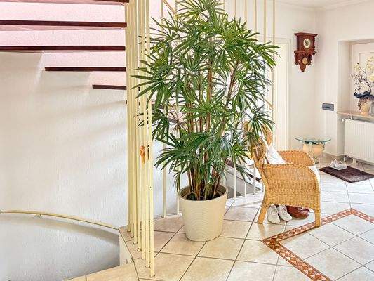 Treppe in das Obergeschoss