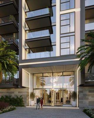 entrance with people