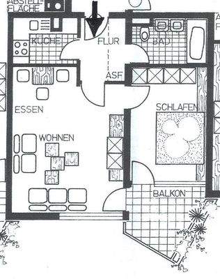 Grundriss der Wohnung