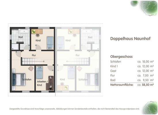 Doppelhaus Naunhof Grundriss