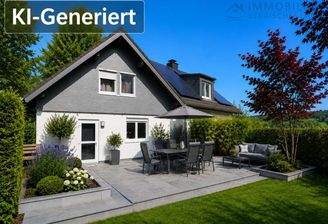 KI-generiert Gartenansicht