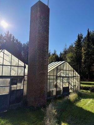 Schornstein vom Gewächshaus