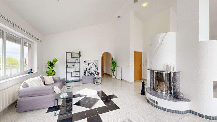 Wohnbereich mit Kaminofen