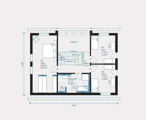 Moderner Familien-Grundriss
