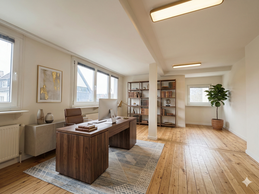 DG Gästezimmer – KI-Visualisierung als Homeoffice