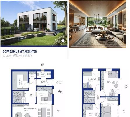 121,91m² (ab) Doppelhaus mit Akzenten