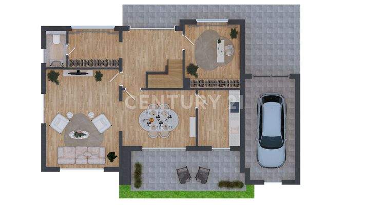 Grundriss Erdgeschoss visualisiert