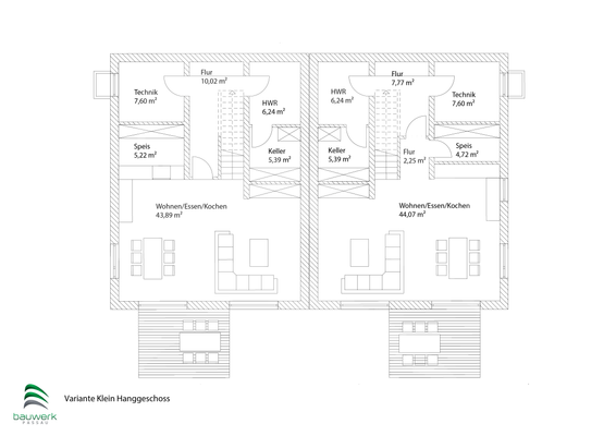 Variante Klein Grundriss HG