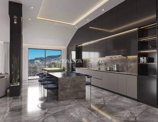 Sea and City-View Flats near the Beach in Alanya Oba