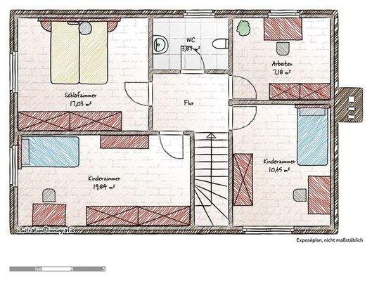 Obergeschoss möbliert