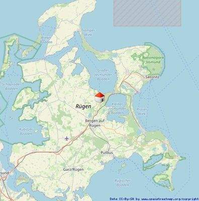 Lage auf der Insel Rügen