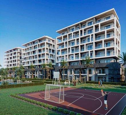 South Facing Apartments in an Extensive Project in Aksu Antalya