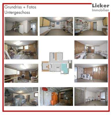 Grundriss + Fotos - Untergeschoss