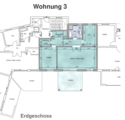 Grundriss Musterwohnung W3