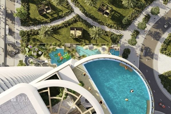 Ansicht auf Pool