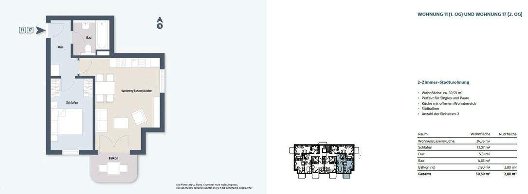 Grundriss ETW 11 + 17