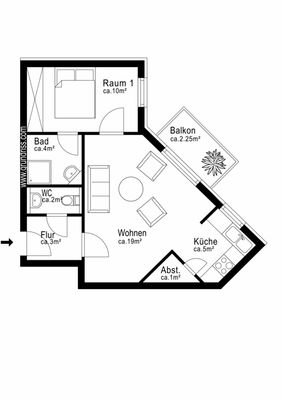 Grundriss Wohnung 8