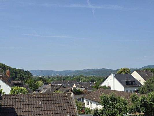 Aussicht vom Balkon über die Dächer