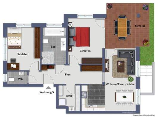 Grundriss Wohnung 5