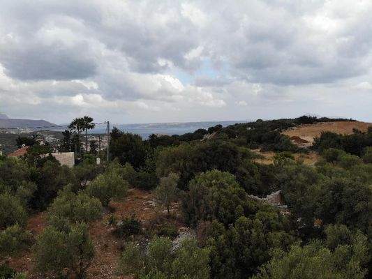 Kreta, Agios Vasilis: Erstklassiges Baugrundstück zum Verkauf mit Meer- und Bergblick