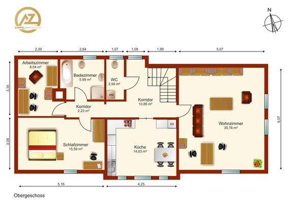 Grundriss DG Vorderhaus