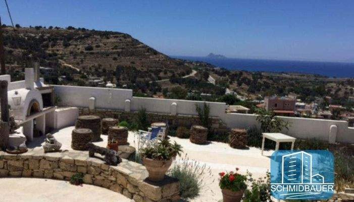 Kreta, Pitsidia: Makellose Villa mit herrlichem Meerblick und Infinity-Salzwasserpool