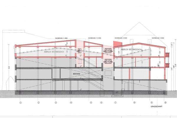 Schnitt Aufstockmögl. rot gek.