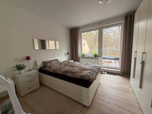 Schlafzimmer mit Heideblick