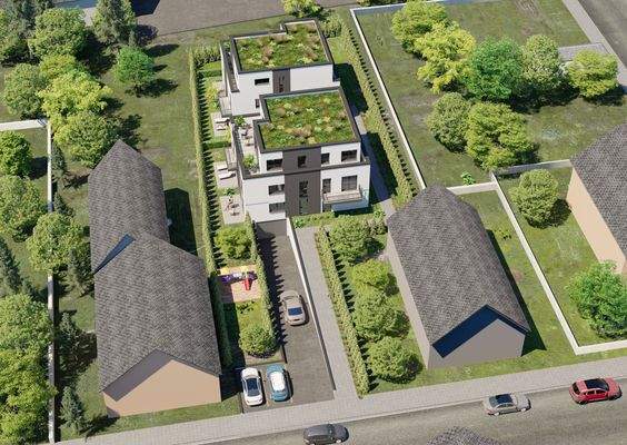 Vogelperspektive Straße